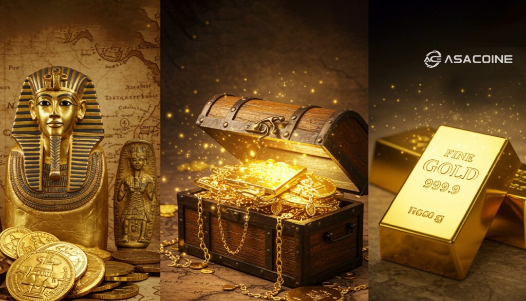 خرید و فروش طلا آنلاین؛طلای رایگان در آساکوین